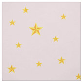 Verspreide Gouden Gele Sterren op Lichtroze Stof (Swatch)