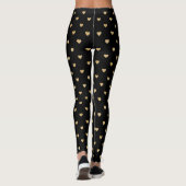 Verspreide Gouden Harten Leggings (Achterkant)