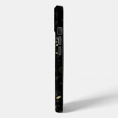 Verspreide gouden sterren op zwart Case-Mate iPhone case (Achterkant / Links)