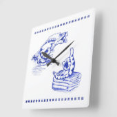 Verspreide handdoeken Kitty Cat Badkamer Toile Loo Vierkante Klok (Hoek)