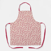 Verspreide hart Doodles perzik Valentijnsdag Schort (Voorkant)