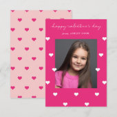 Verspreide harten Classroom Valentijn Kaart (Voorkant / Achterkant)