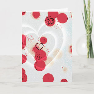 Verspreide harten feestdagen kaart