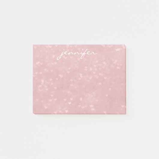 Verspreide harten gepersonaliseerd post-it® notes (Voorkant)