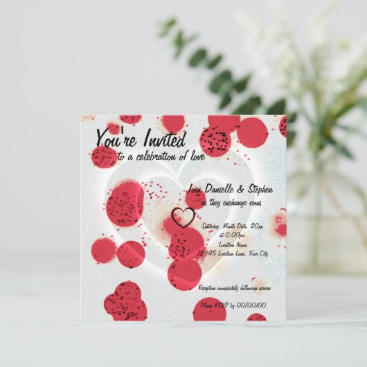 Verspreide harten kaart (Staand voorkant)