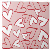 Verspreide harten Keramische Tegel Tegeltje (Voorkant)