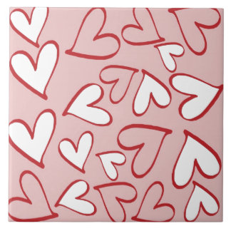 Verspreide harten Keramische Tegel Tegeltje