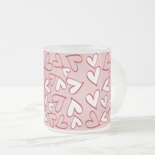 Verspreide harten matglas koffiemok (Voorkant rechts)