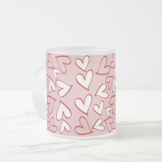 Verspreide harten matglas koffiemok (Voorkant links)