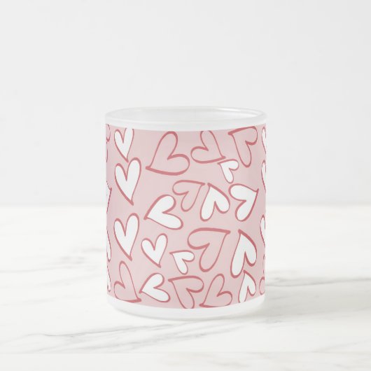 Verspreide harten matglas koffiemok (Center)