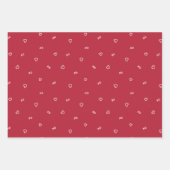 Verspreide harten, XOXO-kusjes, dambordharten Inpakpapier Vel (Voorkant 2)