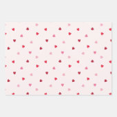 Verspreide harten, XOXO-kusjes, dambordharten Inpakpapier Vel (Voorkant)