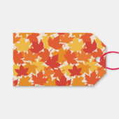 Verspreide herfstbladeren herfstkleuren cadeaulabel (Voorkant (Horizontaal))