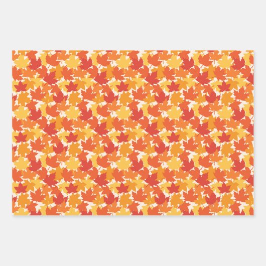 Verspreide herfstbladeren inpakpapier vel (Voorkant 2)