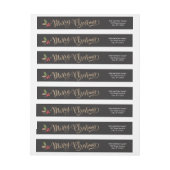 Verspreide Holly Wraparound Christmas-adreslabel (Vel)