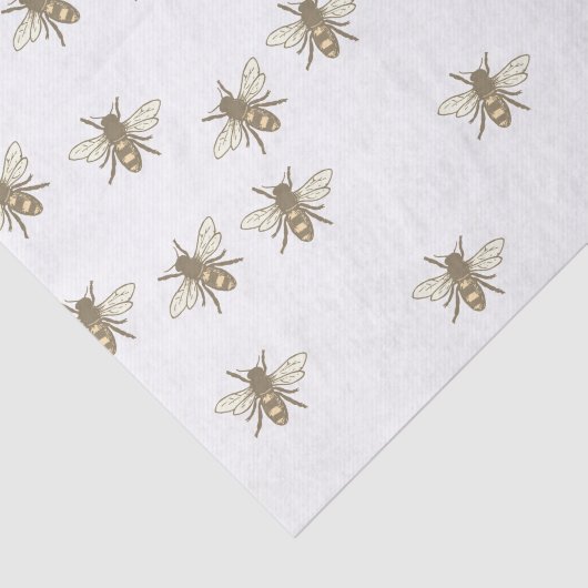 Verspreide honingbijen  Bee Honey Gift Wrap Tissuepapier (Detail)
