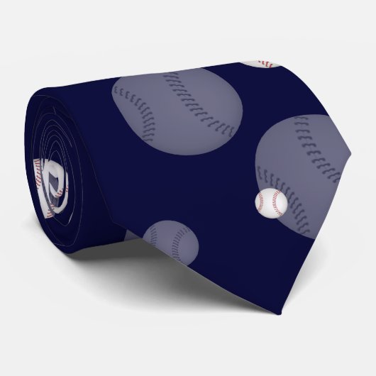 Verspreide honkbal | Sportcadeau Stropdas (Opgerold)