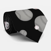 Verspreide honkbal | Sportcadeau Stropdas (Opgerold)