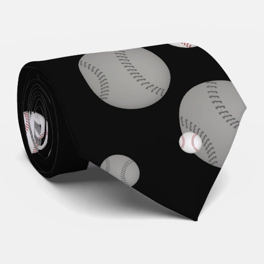 Verspreide honkbal | Sportcadeau Stropdas (Opgerold)