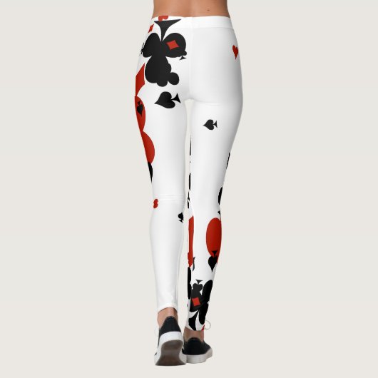 Verspreide kaartsuites leggings (Achterkant)