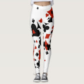 Verspreide kaartsuites leggings (Voorkant)