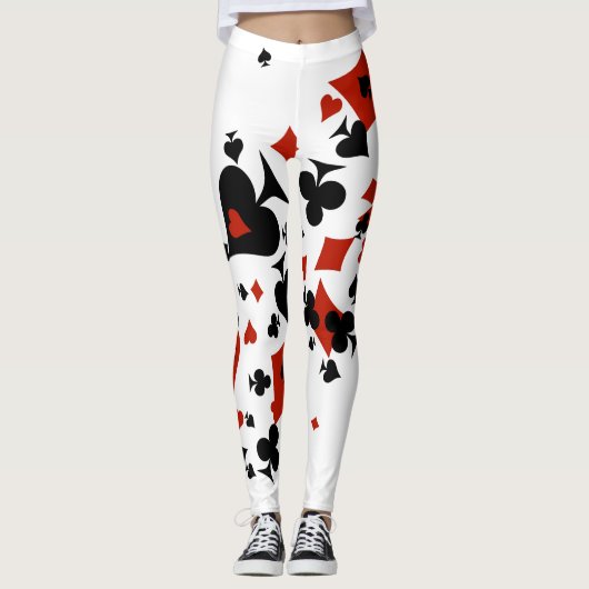 Verspreide kaartsuites leggings (Voorkant)