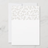Verspreide Leaves Wedding Invitation White Kaart (Voorkant)
