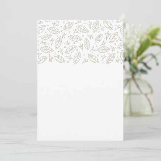 Verspreide Leaves Wedding Invitation White Kaart (Staand voorkant)