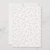 Verspreide Leaves Wedding Invitation White Kaart (Achterkant)