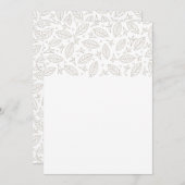 Verspreide Leaves Wedding Invitation White Kaart (Voorkant / Achterkant)