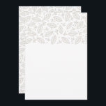Verspreide Leaves Wedding Invitation White Kaart<br><div class="desc">Een trouwuitnodiging met verspreide bladeren.</div>