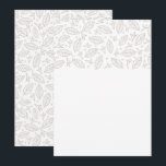 Verspreide Leaves Wedding Invitation White Kaart<br><div class="desc">Een trouwuitnodiging met verspreide bladeren.</div>