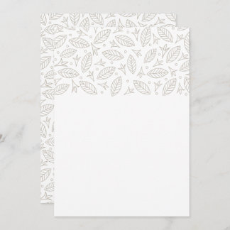 Verspreide Leaves Wedding Invitation White Kaart