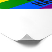 Verspreide liefde, geen haat, regenbooghart poster (Hoek)
