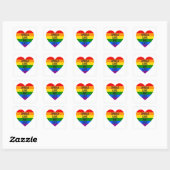Verspreide liefde, geen haat, regenbooghart vierkante sticker (Vel)