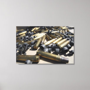 Verspreide messen en gedesintegreerde verbindingen canvas afdruk