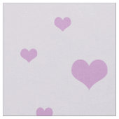 Verspreide Paarse harten op licht Lila kleur Stof (Close Up)