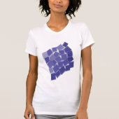 Verspreide paarse schoppen t-shirt (Voorkant)