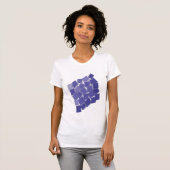 Verspreide paarse tinten t-shirt (Voorkant volledig)