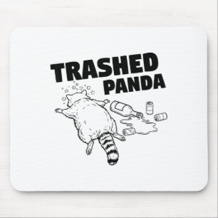 Verspreide Panda Grappige Dronken Wasbeer _1  Muismat