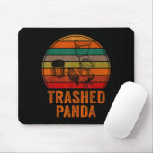 Verspreide Panda Grappige Dronken Wasbeer Vintage Muismat (Met muis)