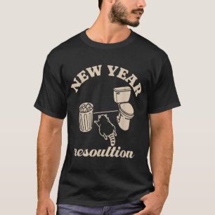 Verspreide Panda Nieuwjaarsresolutie Grappige Dron T-shirt
