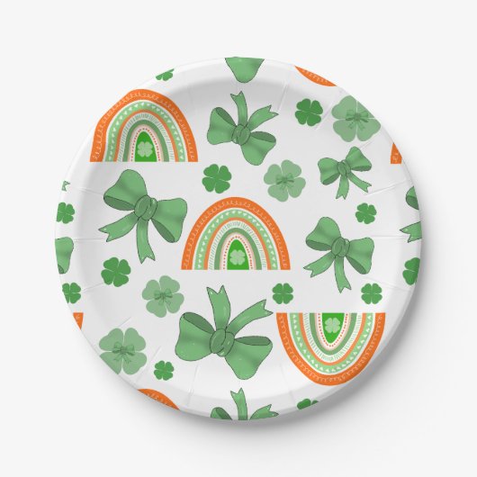 Verspreide regenbogen papieren bordje (Voorkant)