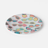 Verspreide Retro Zonnebril Zomer Kids Verjaardag Papieren Bordje (Gekanteld)