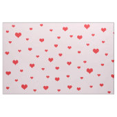 Verspreide Rode Harten op Lichtroze Kleur Stof (Fat Quarter)