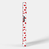 Verspreide rode harten op wit Case-Mate iPhone case (Achterkant / Rechts)