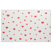 Verspreide rode harten witte achtergrond stof (Fat Quarter)