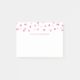 Verspreide roze harten Confetti Post-it® Notes