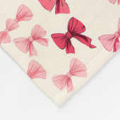 Verspreide roze strikken fleece deken (Hoek)