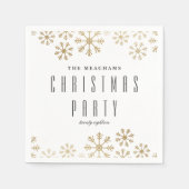 Verspreide sneeuw vakantie partij servetten (Voorkant)